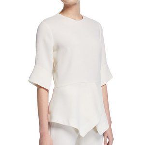 NWT Lela Rose Crepe Hem Top